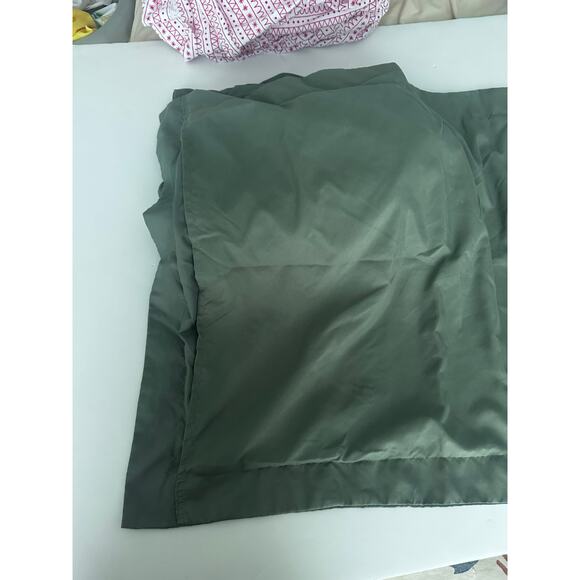 London Fog Green Twin Duvet Cover Set - Soft Microfiber - Picture 6 of 6